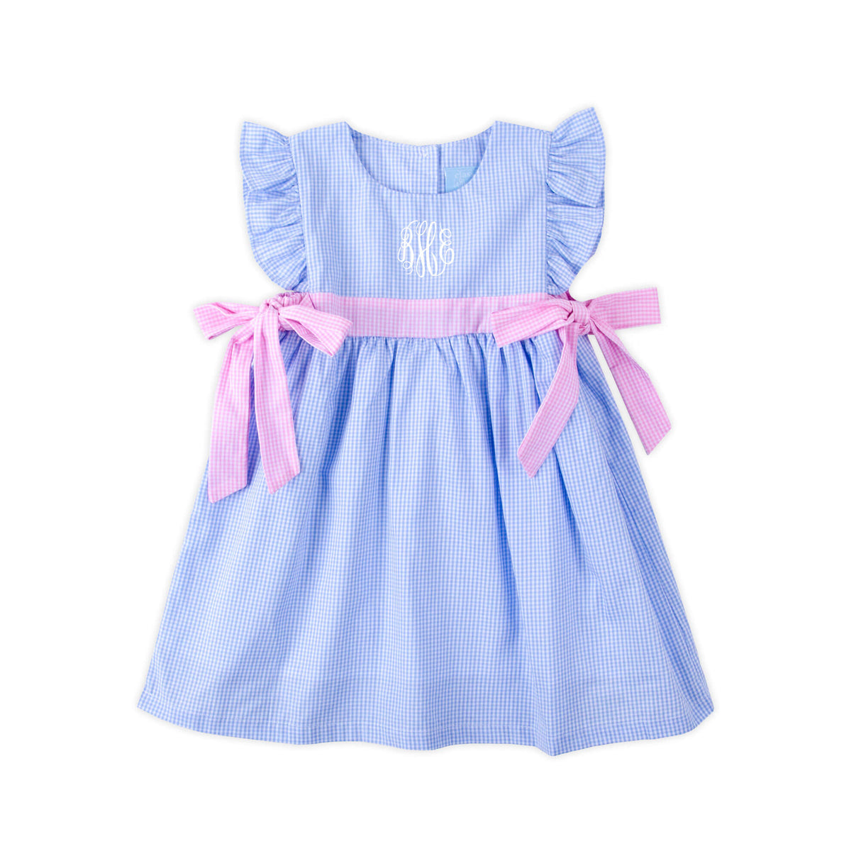 Light Blue & Pink Gingham Avery Dress