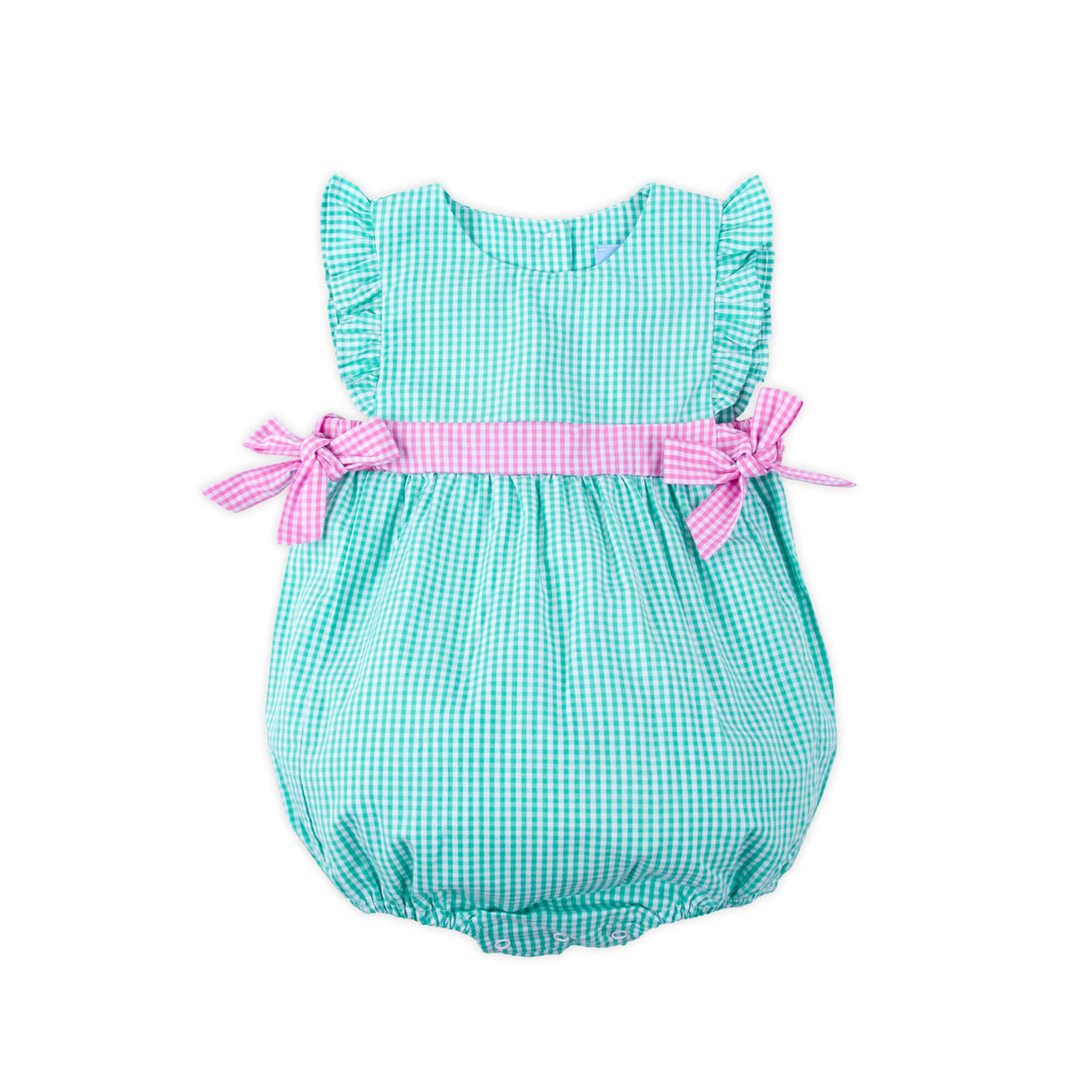 Turquoise Gingham Avery Bubble