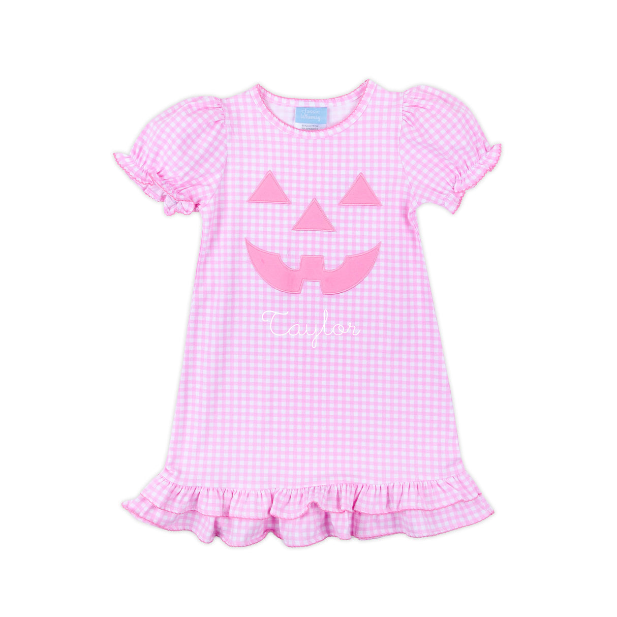 Jack O'Lantern Pink Gingham Milly Dress