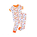 Halloween Print Orange Trim Pajamas