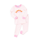 Pumpkin Bow Pink Stripe Pajamas