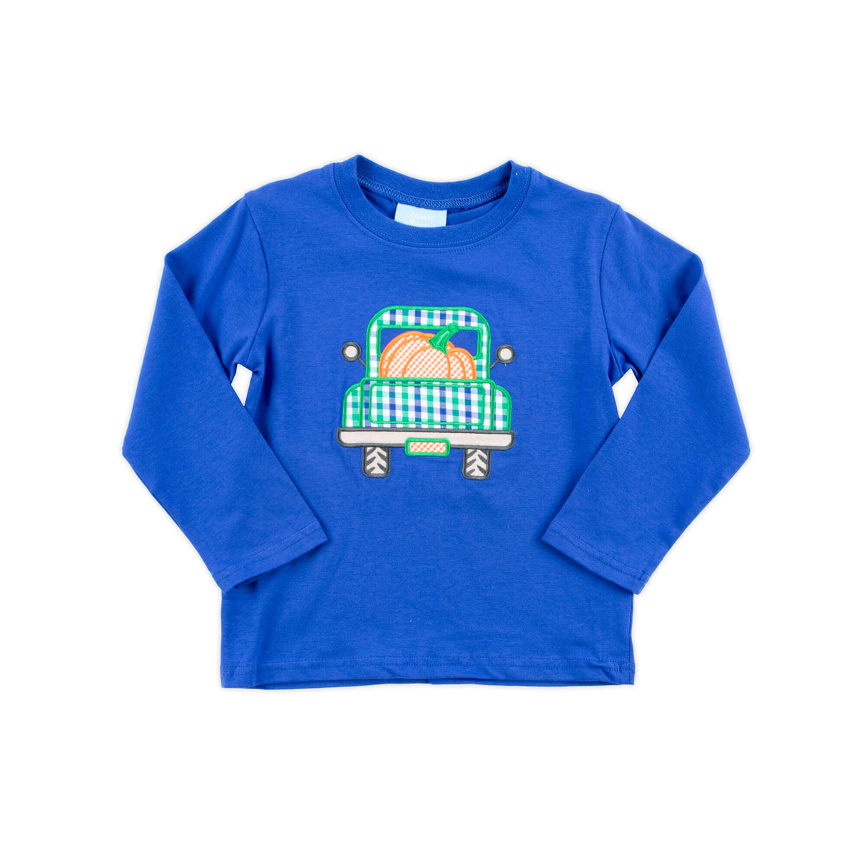 Pumpkin Truck Royal Blue Long Sleeve Shirt