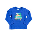 Pumpkin Truck Royal Blue Long Sleeve Shirt