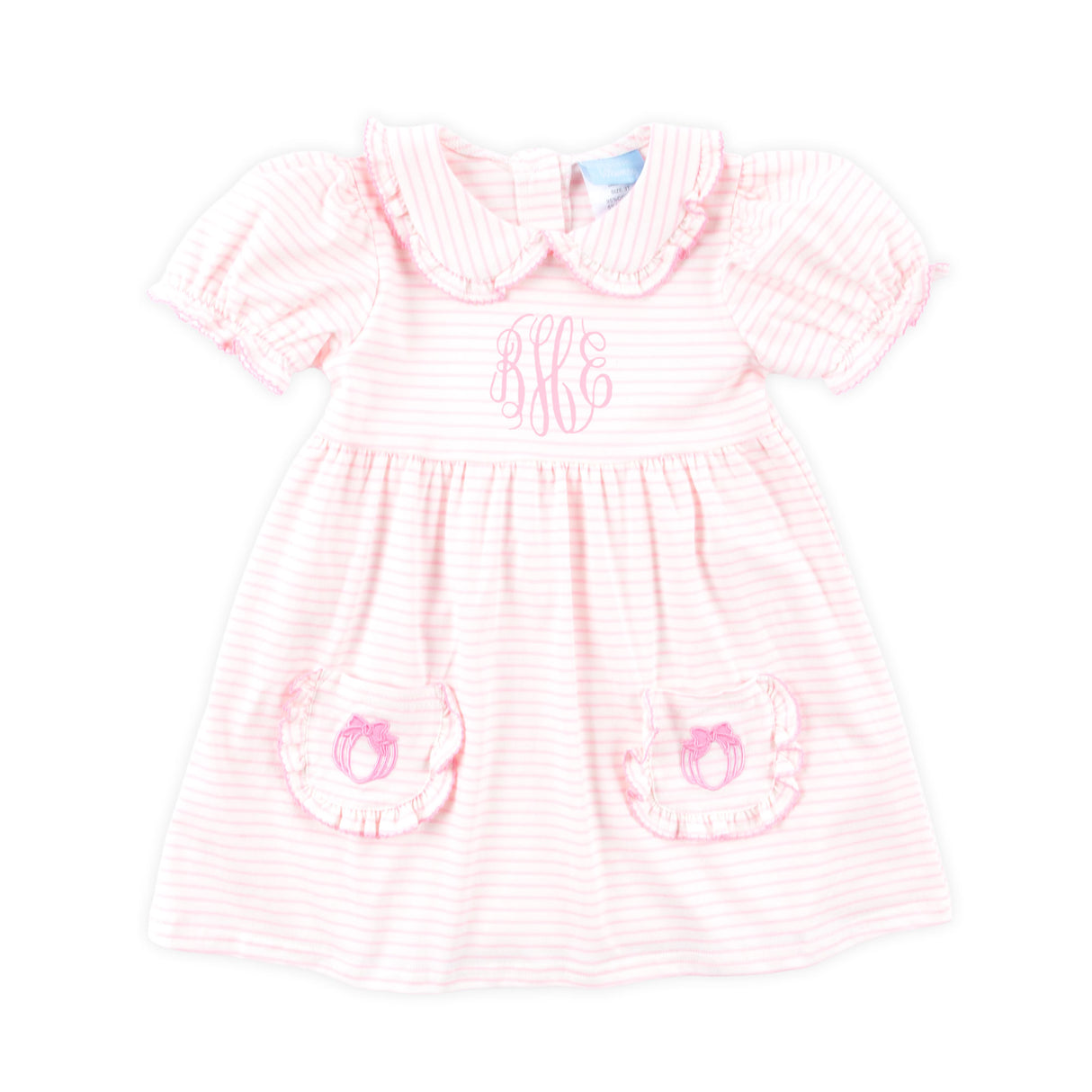 Cute as a Pumpkin Pink Stripe Caroline Dress