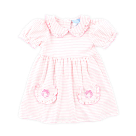 Cute as a Pumpkin Pink Stripe Caroline Dress