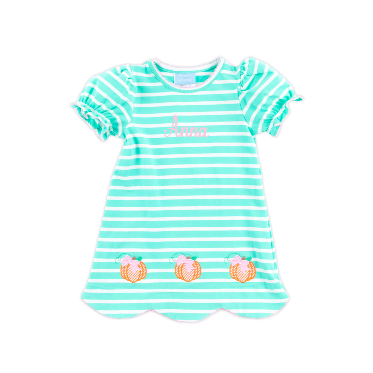 Cute Harvest Turquoise Stripe Dress