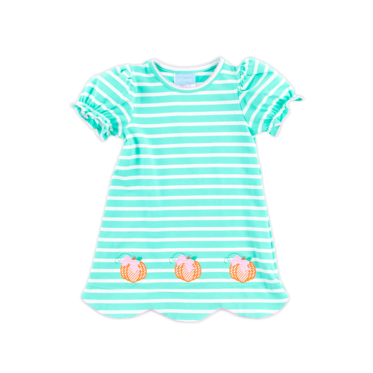 Cute Harvest Turquoise Stripe Dress