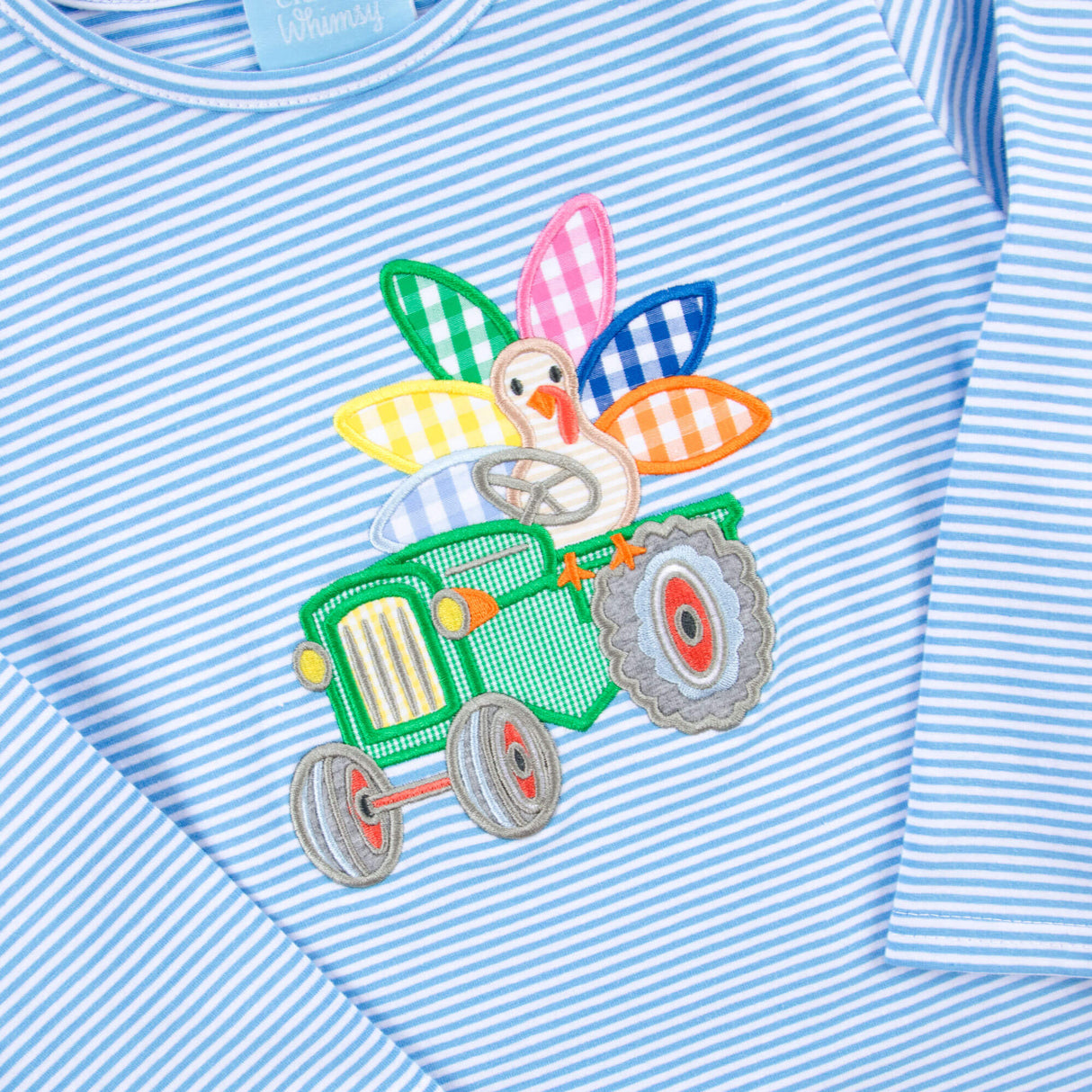Turkey Tractor Blue Stripe Long Sleeve Shirt
