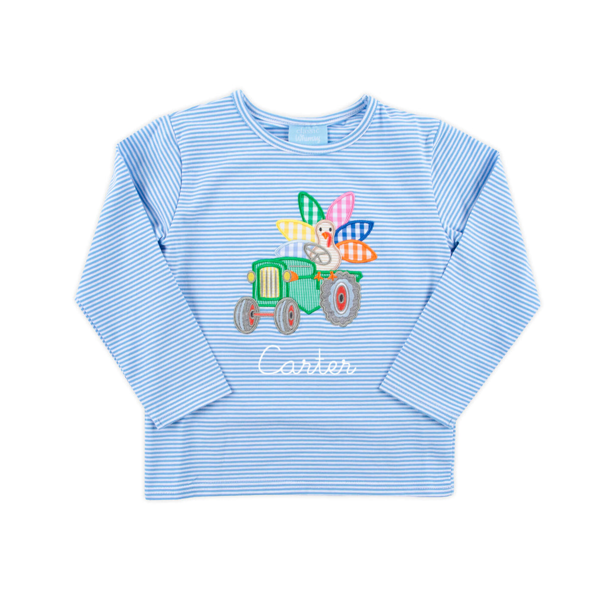Turkey Tractor Light Blue Stripe Long Sleeve Shirt