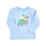 Turkey Tractor Blue Stripe Long Sleeve Shirt