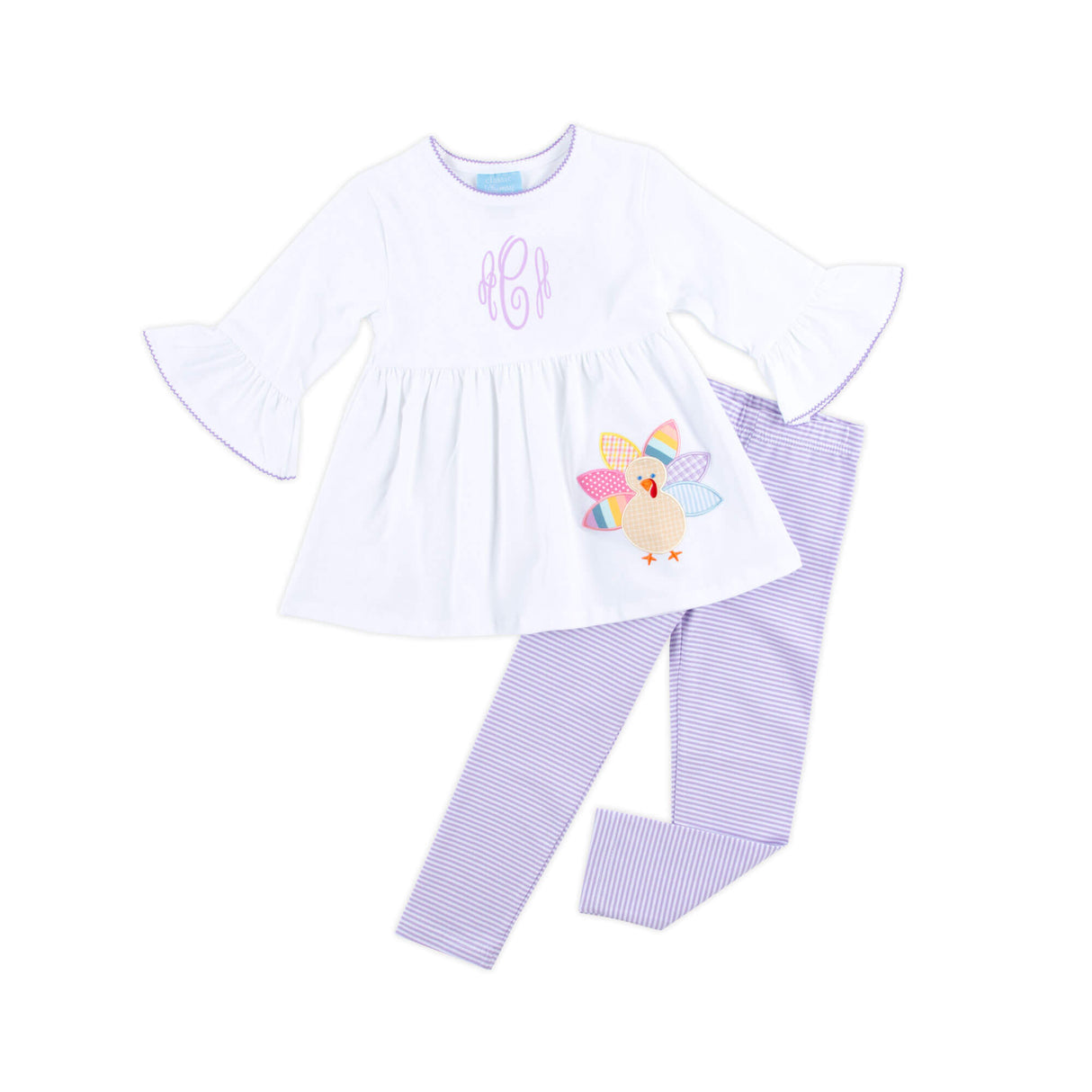 Turkey Purple Stripe Sophia Legging Set