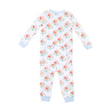 Feathery Turkey Blue Zip Sleeper