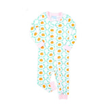 Pumpkin Splendor Pink Rib Zip Sleeper