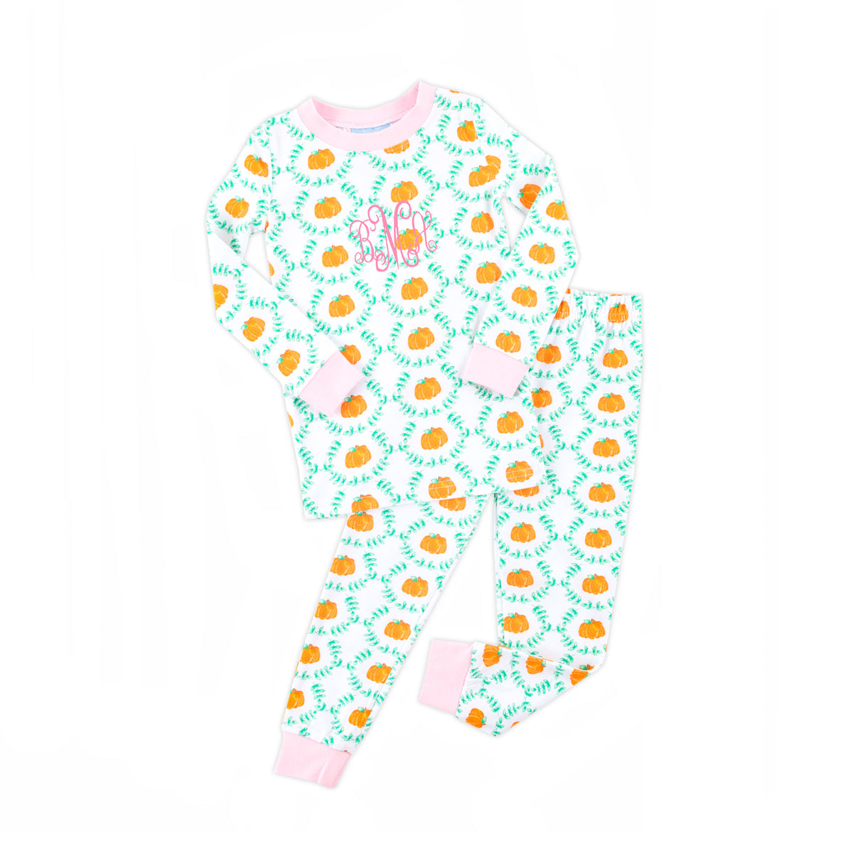 Pumpkin Splendor Pink Rib Pajamas