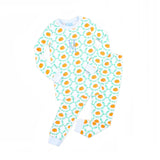 Pumpkin Splendor Blue Rib Pajamas