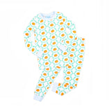 Pumpkin Splendor Blue Rib Pajamas