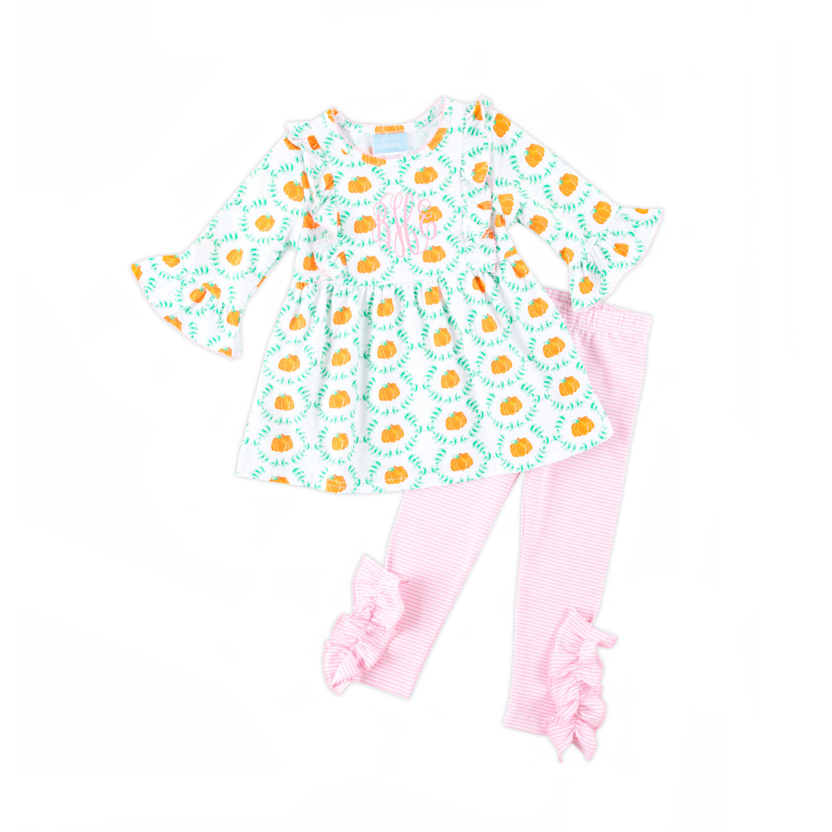 Pumpkin Splendor Pink Stripe Olivia Legging Set