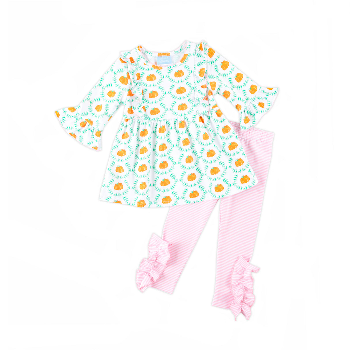 Pumpkin Splendor Pink Stripe Olivia Legging Set