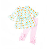 Pumpkin Splendor Pink Stripe Olivia Legging Set