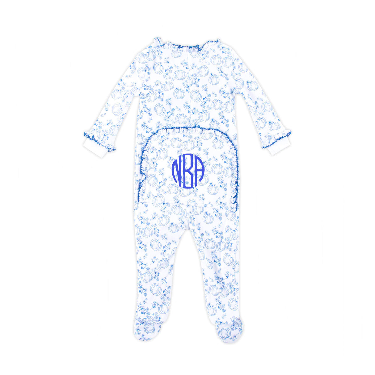Pumpkin Blue Toile Zip Sleeper