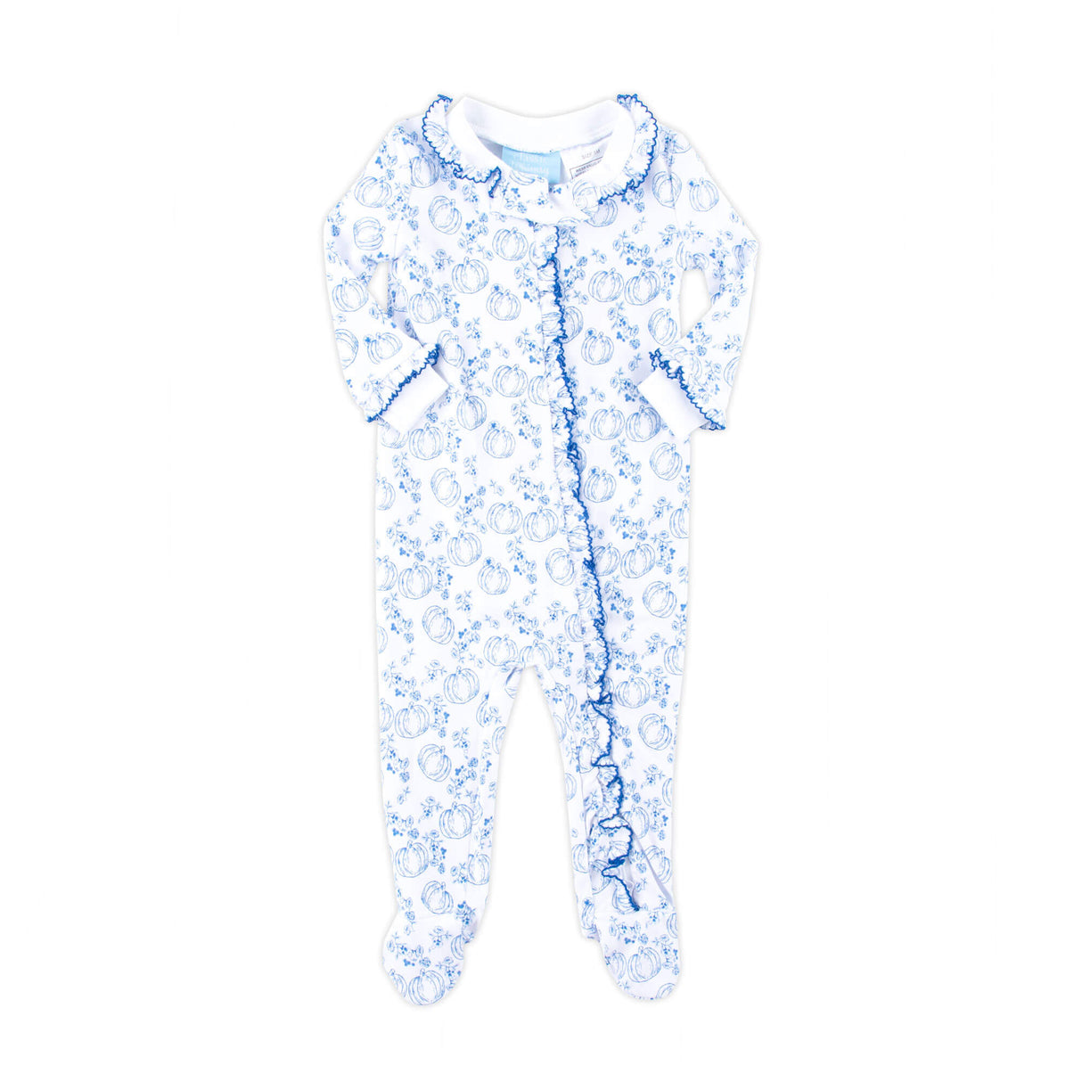 Pumpkin Blue Toile Zip Sleeper