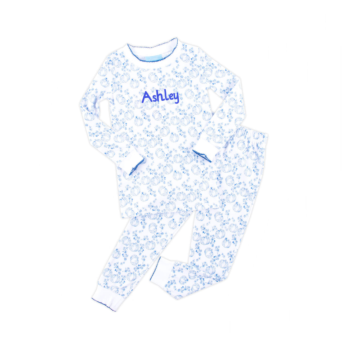 Pumpkin Blue Toile Pajamas