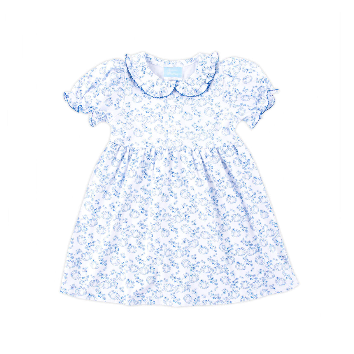 Pumpkin Blue Toile Gwen Dress