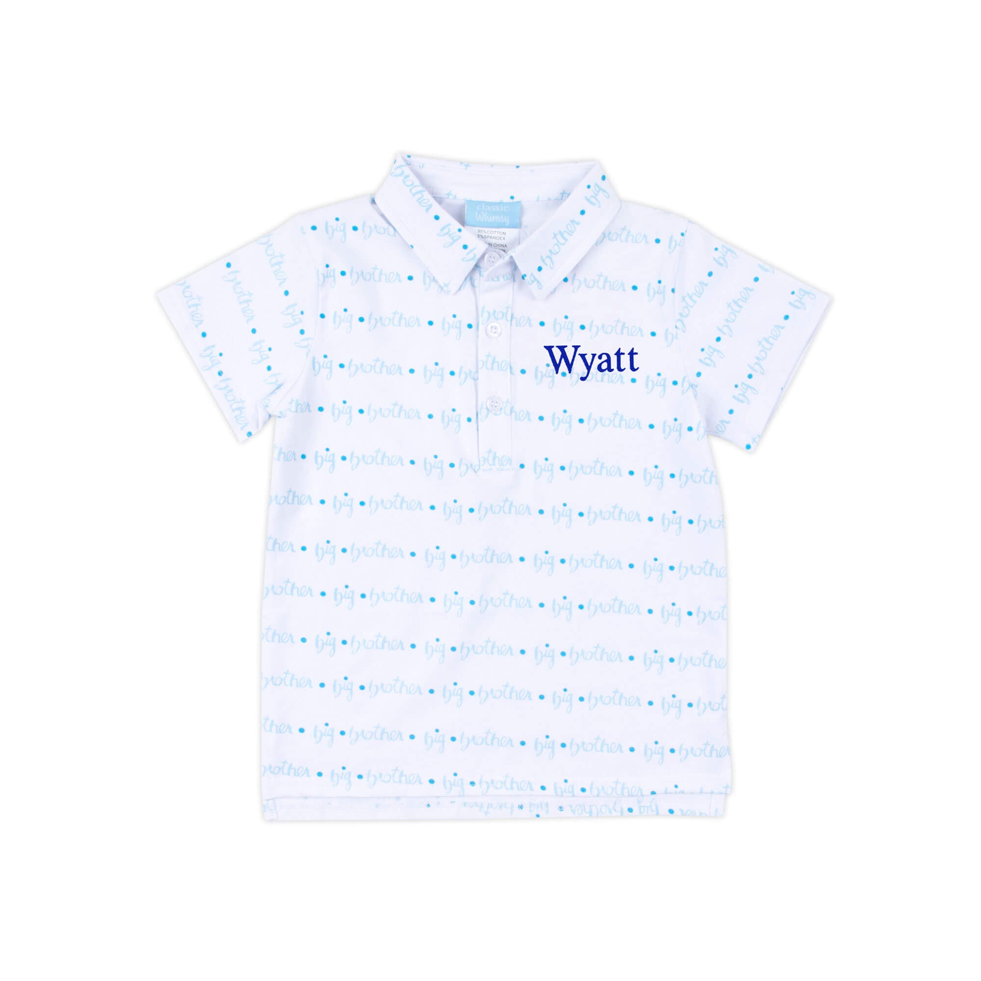 Big Brother Print Knit Polo – Classic Whimsy