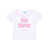 Big Sister Pink Gingham Ruffle Top