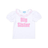 Big Sister Pink Gingham Ruffle Top