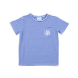 Royal Blue Stripe Short Sleeve Pocket Shirt