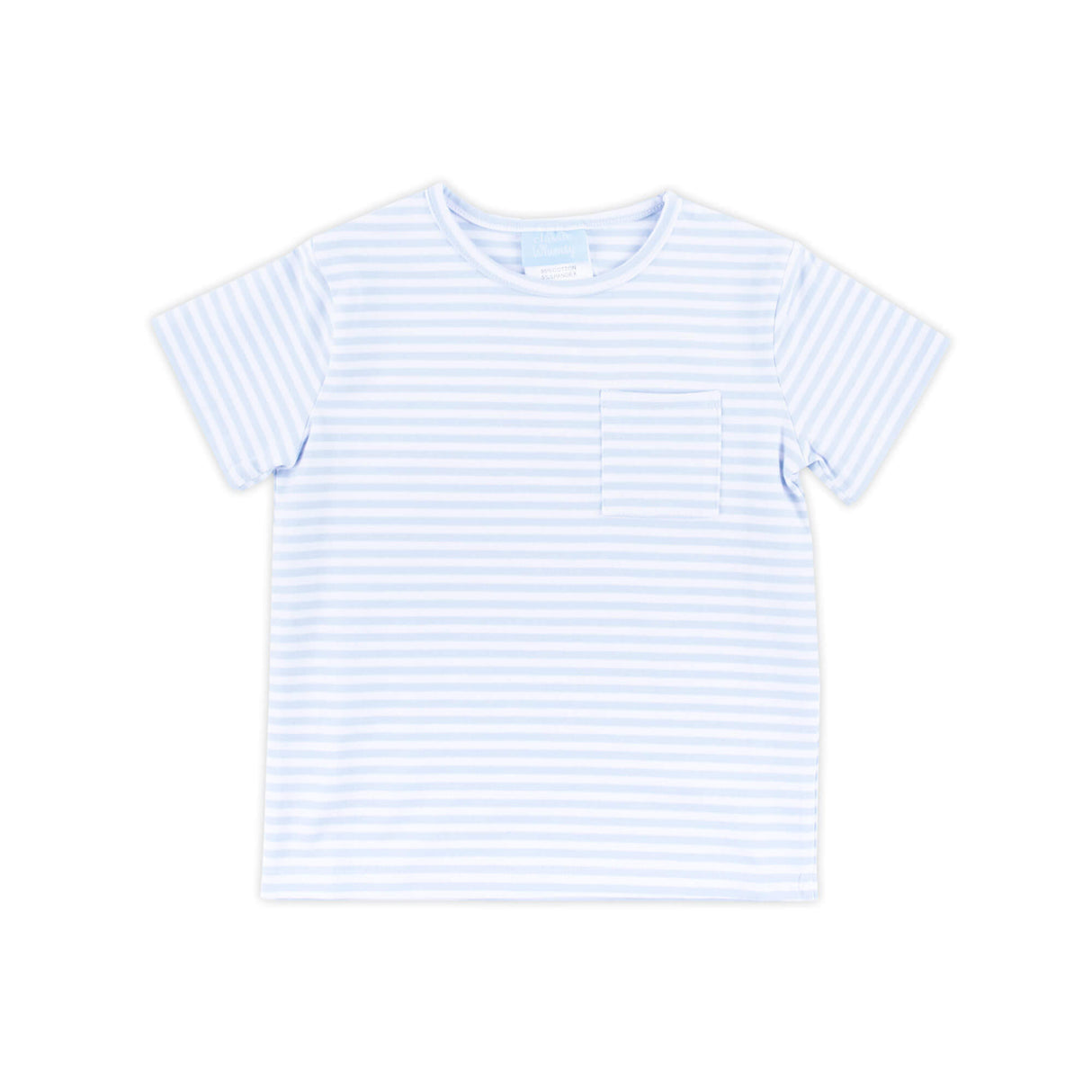 French Blue Stripe Short Sleeve Pocket Shirt