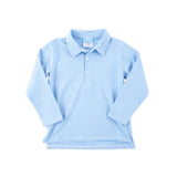 French Blue Long Sleeve Polo