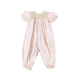 Fall Leaf Floral Smocked Long Bubble