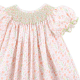 Fall Leaf Floral Smocked Bishop Dress