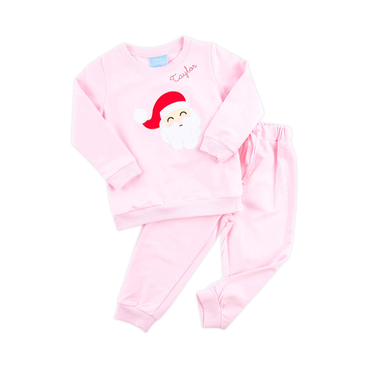 Happy Santa Pink Jogger Set