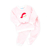 Happy Santa Pink Stripe Jogger Set