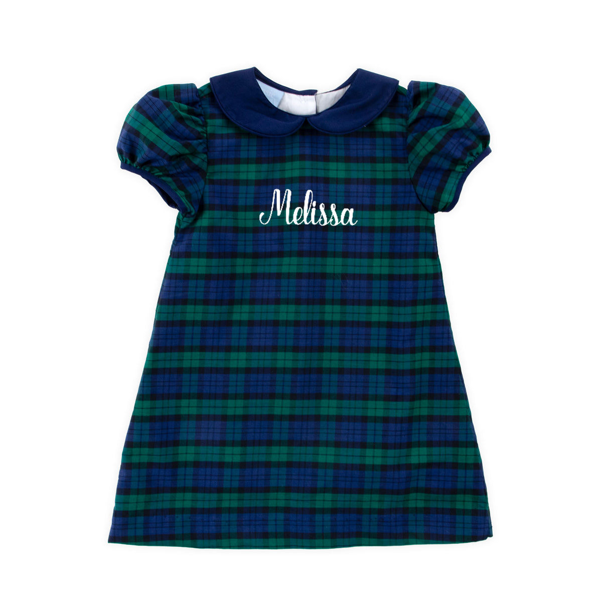 Hamilton Plaid Navy & Green Sally Dress