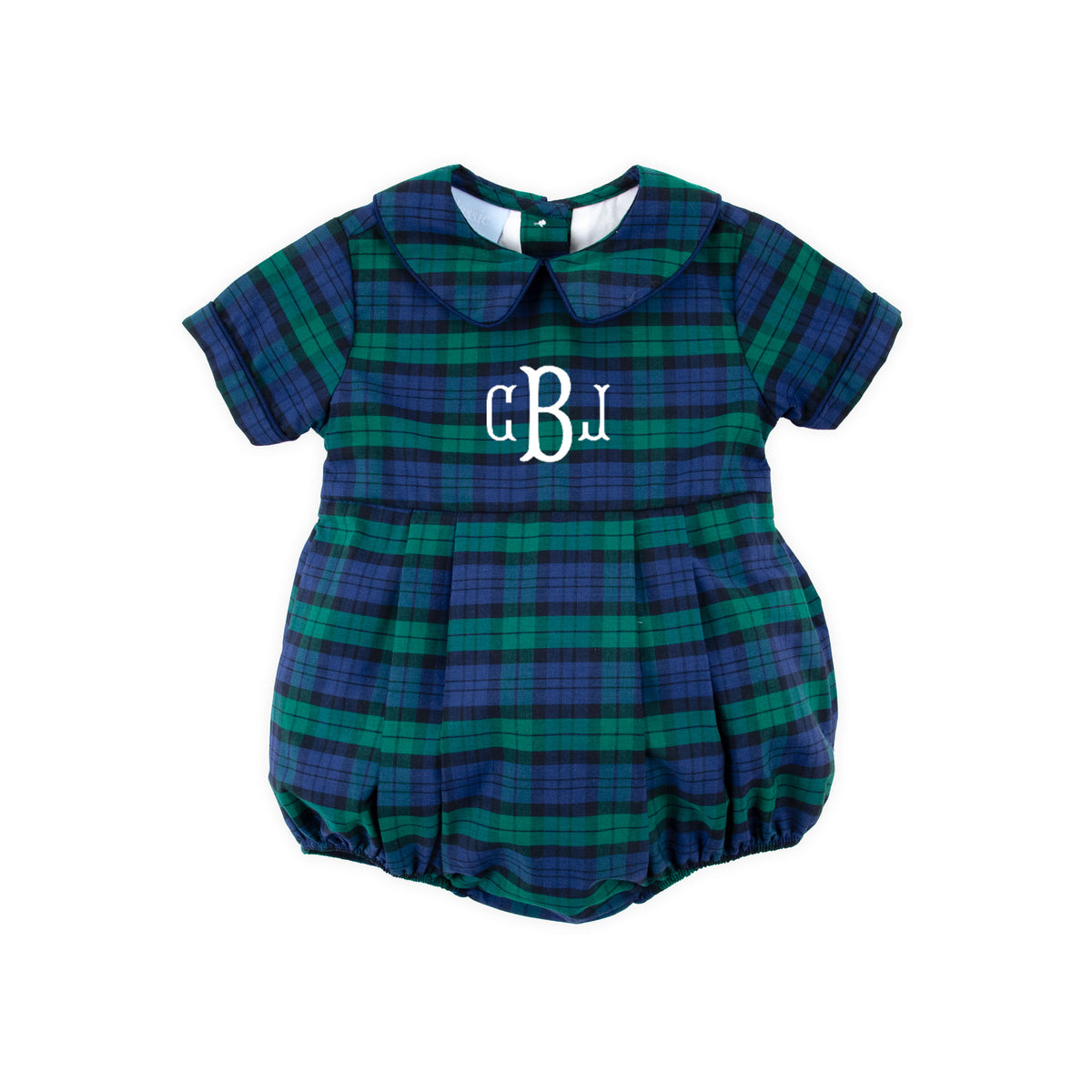 Hamilton Plaid Navy & Green Collared Bubble