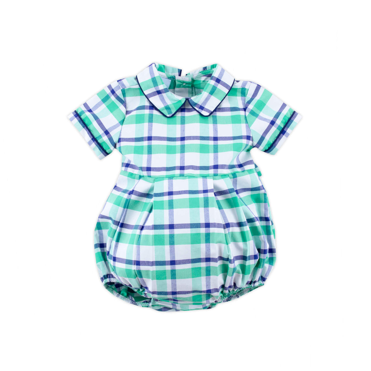 Denver Green Plaid Collared Bubble