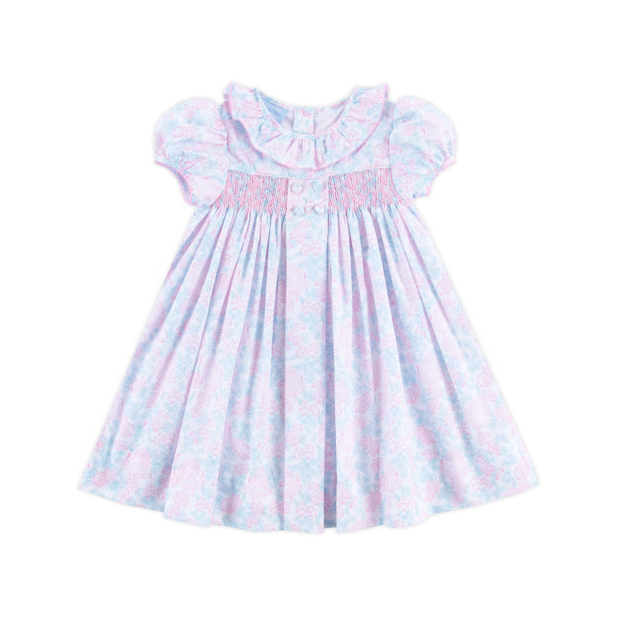 Autumn Turkey Pink Smocked Beth Dress