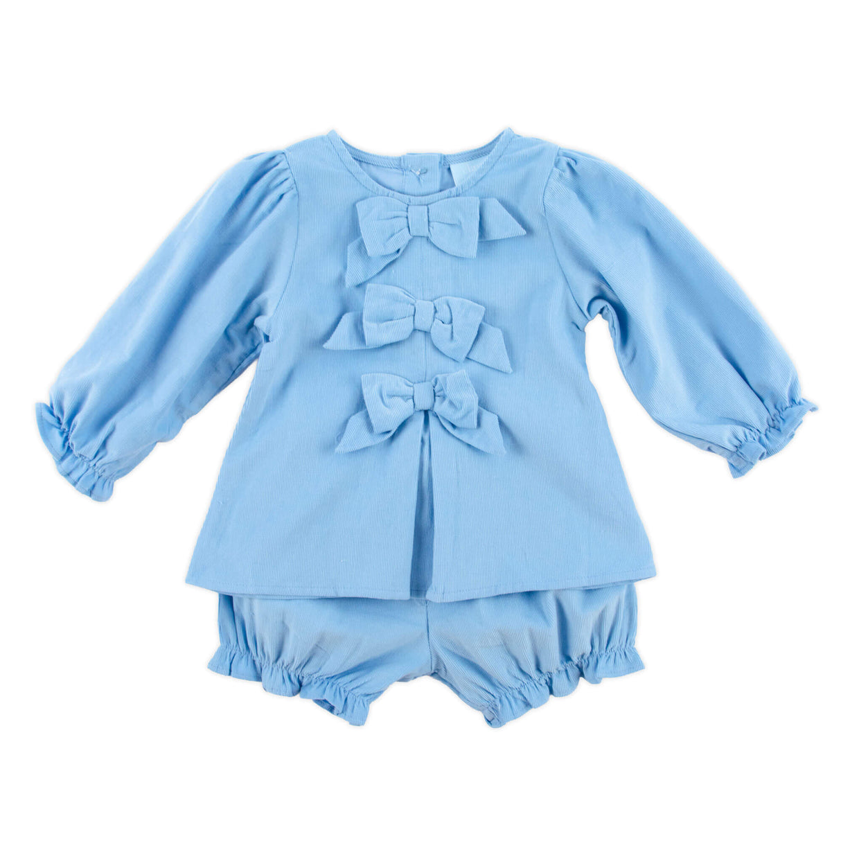 Light Blue Corduroy Coco Bloomer Set