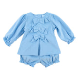 Light Blue Corduroy Coco Bloomer Set