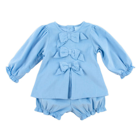 Light Blue Corduroy Coco Bloomer Set