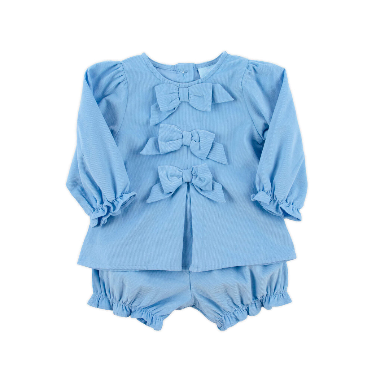 Light Blue Corduroy Coco Bloomer Set