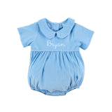 Light Blue Corduroy Collared Bubble