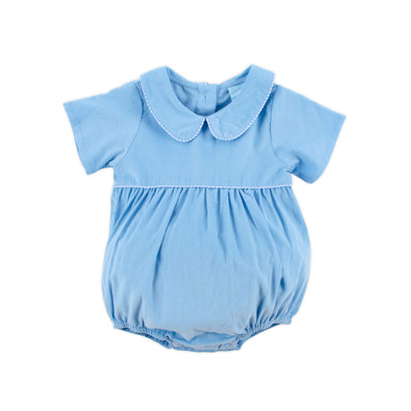 Light Blue Corduroy Collared Bubble
