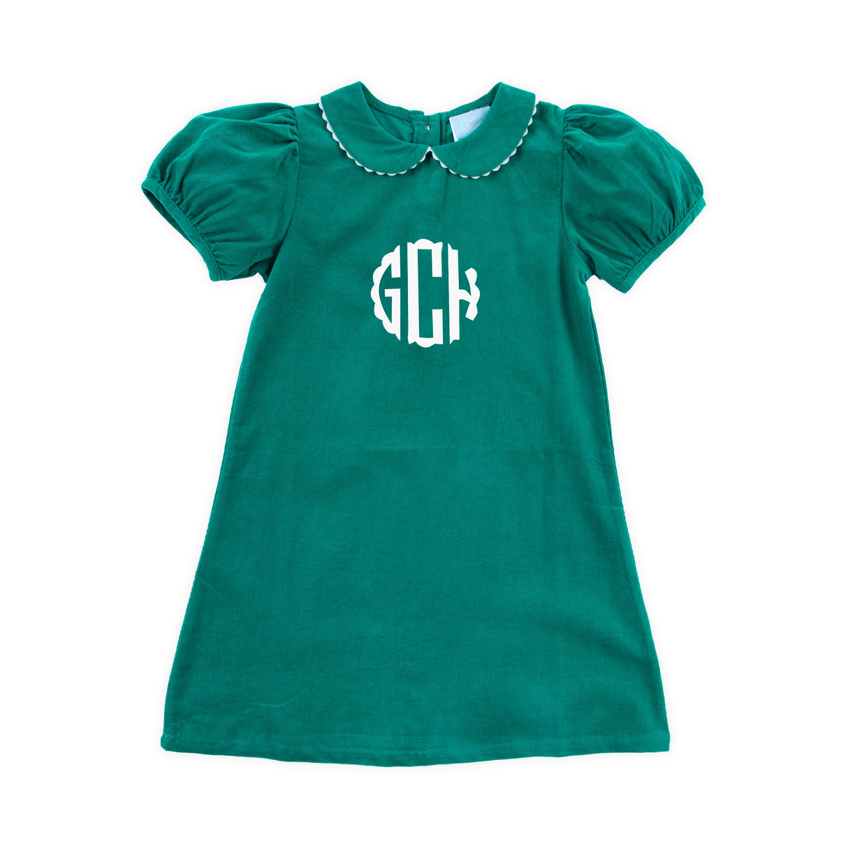 Green Corduroy Collared Sally Dress