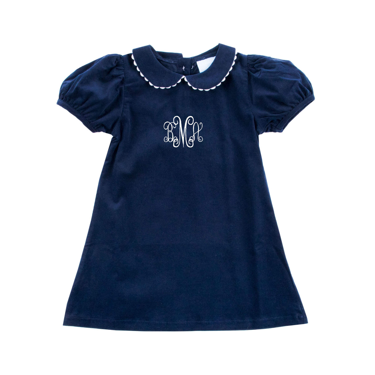 Navy Corduroy Collared Sally Dress