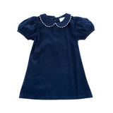 Navy Corduroy Collared Sally Dress